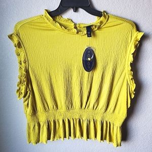 Yellow crop top